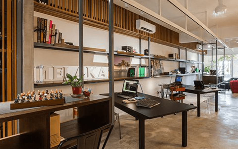Interiors Commercial Nature Inspired Workspace in a cosy environment
